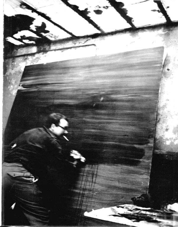 W.Gaul working at studio 1960 "Pittura e memoria"